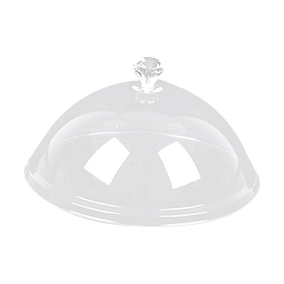 Multifunctional Food Holder with Turntable Base Round Transparent Cover Dish Cover Bowl Lid for Dining Table Party Weddings , 14 inch