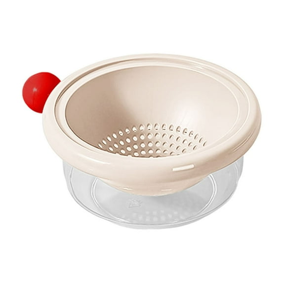 Multifunctional Food Strainer Bowl with Collapsible Handle Efficient Fruit and Vegetable Washing Drainer Container for Kitchen Use