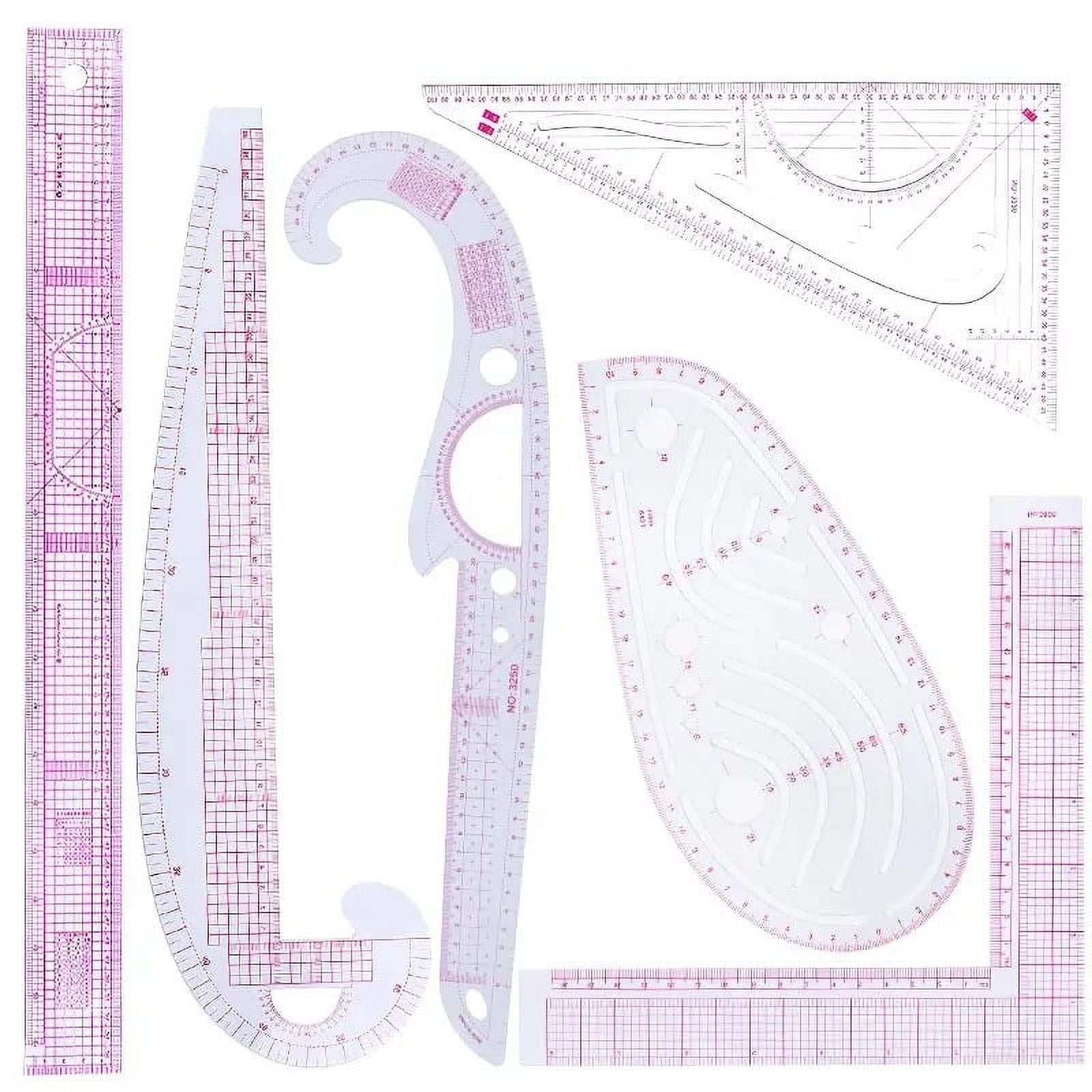 Multifunctional French Curve Ruler Soft Plastic Patchwork Ruler Measure ...