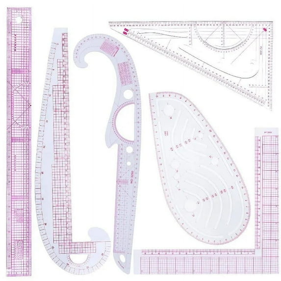 Multifunctional French Curve Ruler Soft Plastic Patchwork Ruler Measure Dressmaking Drawing Template Craft Sewing Tools