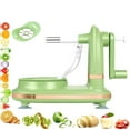 thumbnail image 1 of Multifunctional Fruit Peeler 2.0 for Kitchen, Hand Stainless Steel Fruit and Vegetable Peeler Slicer Corner, Peeler Machine with Divider for Apples Potatoes Pears Home Essentials, Light Green, 1 of 9