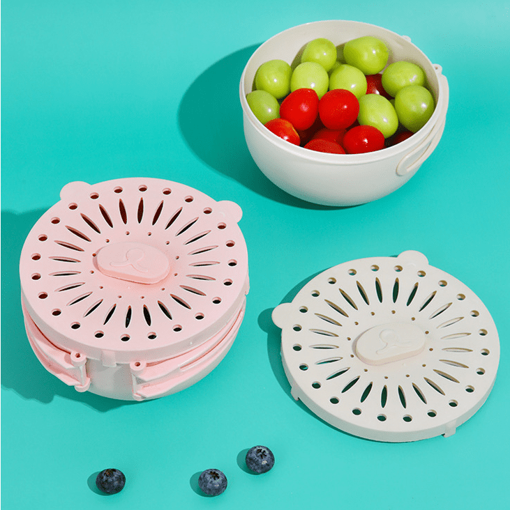 Multifunctional Fruit Strainer Container with Lid,Fruit Washing Bowl ...