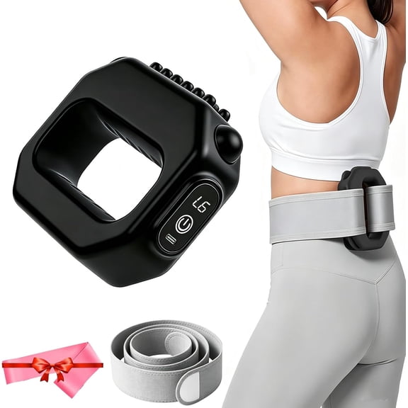 Multifunctional Full Body Fascia Ring, Mini Muscle Recovery Fascia Ring Machine, Hands-Free Electric Massage for Waist, Back, Legs, Arms, Shoulders, Home Office Gym Recovery,Black