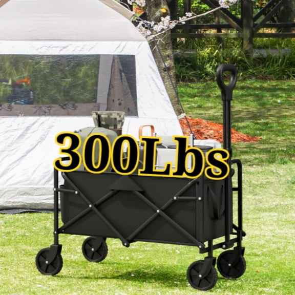 Multifunctional Garden Cart, Foldable Utility Trolley, Supermarket Shopping Cart, Camping Handcart, Sports Field Storage Handcart, for Camping, Beach, Sports Events, Shopping, Lawn, Garden.