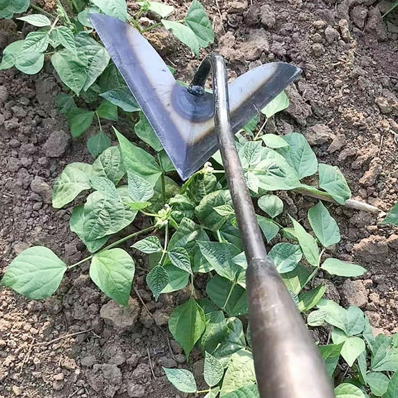 Multifunctional Garden Hoe Tool – Thickened Steel Forged for Loosening Soil, Ridging and Vegetable Planting(A)