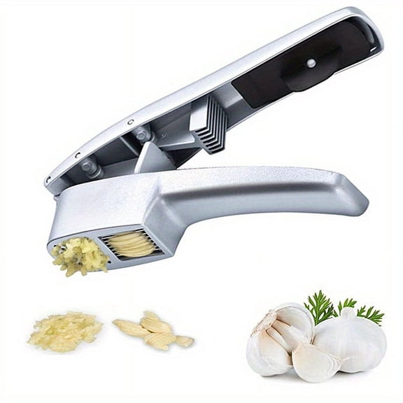 Multifunctional Garlic Press, Garlic Slicer & Mincer, Chopper & Ginger Squeezer, Washable & Durable, Perfect Gift for Foodies & Home Cooks