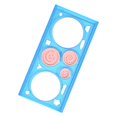 thumbnail image 1 of Multifunctional Geometric Drafting Drawings Stencils Ruler, Mathematics Learning Geometry Ruler, Multiple Shapes Drawings Template Ruler Blue, 1 of 10