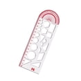 thumbnail image 1 of Multifunctional Geometric Ruler, Drafting Drawings Stencils Ruler, Mathematics Learning Geometry Ruler, Multiple Shapes Drawings Template Ruler Clear, 1 of 10