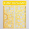 thumbnail image 1 of Multifunctional Geometric Ruler Set for Drawing & Measuring - 7.59inX4.52in Thickened Plastic Protractor Kit with Curved Edges, Elementary Sch00I Stvdent Measuring & Art Tool, 1 of 5