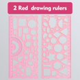 thumbnail image 1 of Multifunctional Geometric Ruler Set for Drawing & Measuring - 7.59inX4.52in Thickened Plastic Protractor Kit with Curved Edges, Elementary Sch00I Stvdent Measuring & Art Tool, 1 of 6