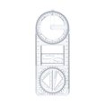 thumbnail image 1 of Multifunctional Geometric Ruler Template Measuring Tool Plastic Mathematics Drawing Ruler Set Of 2, 1 of 3