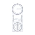 thumbnail image 1 of Multifunctional Geometric Ruler Template Measuring Tool Plastic Mathematics Drawing Ruler Set Of 3, 1 of 3
