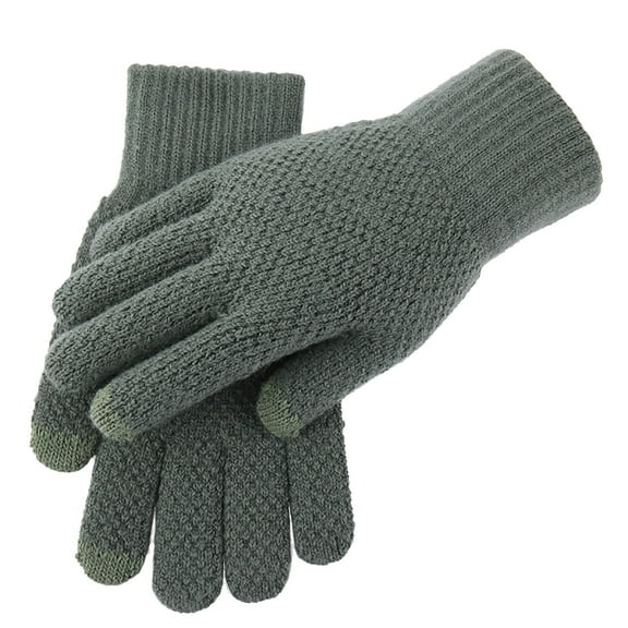 Multifunctional Gloves Clearance, Furenl Winter Gloves for Men Women Upgraded Touchs Screens Antis Slip Silicone Gel Elastic Cuff Thermal Soft Knit Linings Black, Green