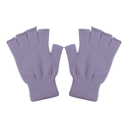 Multifunctional Gloves Clearance, Furenl Women Men Winter Warm Knitted Fingerless Half Finger Gloves Knit Mitten, A