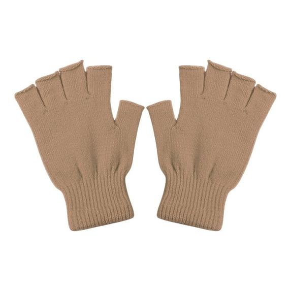 Multifunctional Gloves Clearance, Furenl Women Men Winter Warm Knitted Fingerless Half Finger Gloves Knit Mitten, D