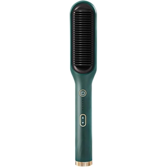 Multifunctional Hair Straightener Brush 2 in 1 Heating Hair Hot Comb Brush Anti-Scald Iron Straightening Brush Styler Tools