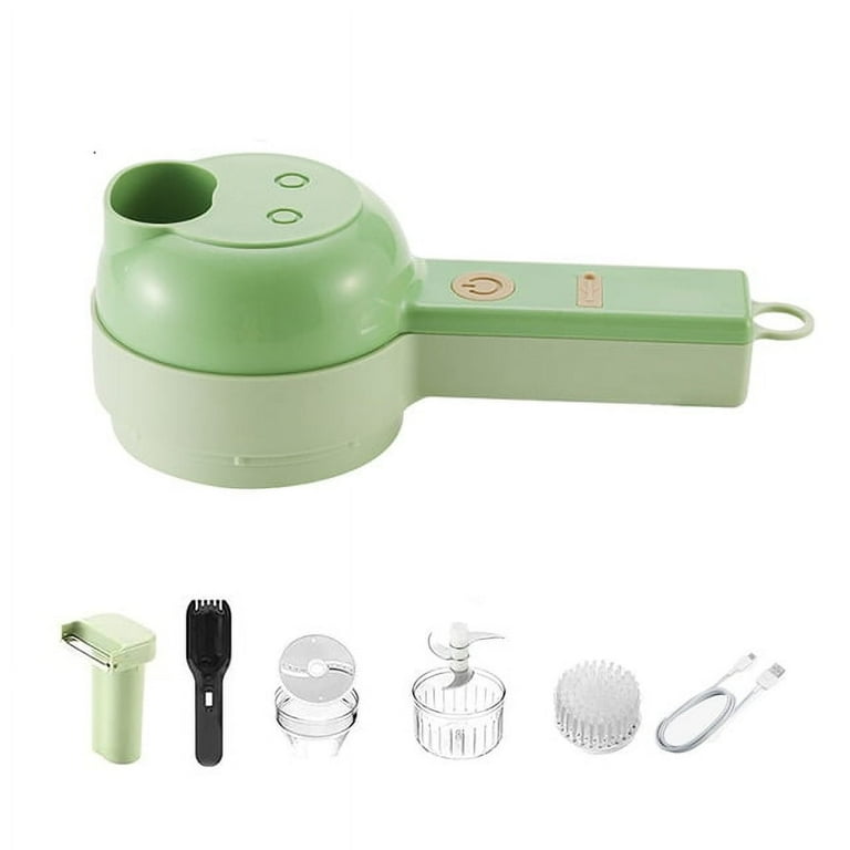 Multifunctional Handheld Electric Vegetable Slicer 4 In 1 Fruit Carrot  Potato Chopper Cutting Machine USB Charging Potato Masher 