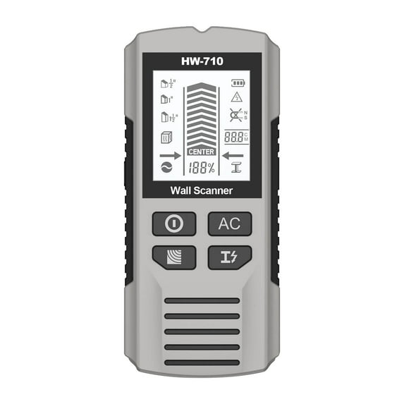 Multifunctional Handheld Metal Detector - Silver Wall Scanner with Pinpoint Accuracy for Wiring, Drilling Positioning & Construction Detection Tool