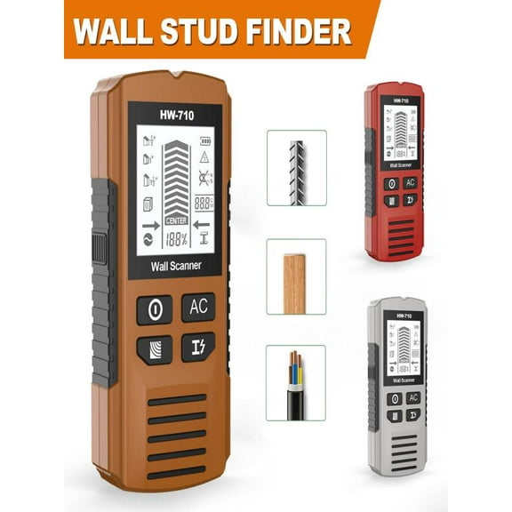 Multifunctional Handheld Metal & Wall Detector, Metal Pipe Detector,Wire Pipe Power Detector,Wall Detector, Portable Wire Pipe Power Scanner, 5 in 1 Stud Finder Scanner, Suitable for Detecting Metal