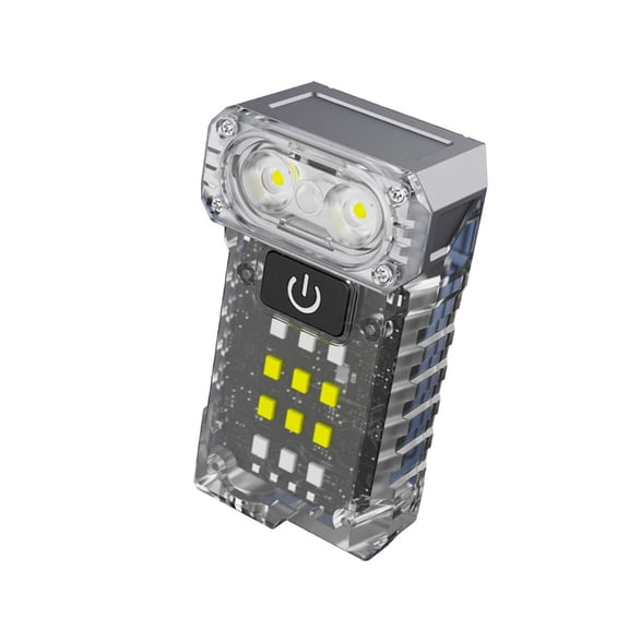 Multifunctional Handheld Torch Double Light Source LED Work Light Rechargeable Flashlight Keychain Lights