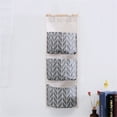 thumbnail image 1 of Multifunctional Hanging Fabric Storage Organizer with 3 Pockets for Door Wall Bedroom Office Bathroom Kitchen, 1 of 7