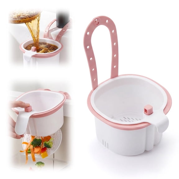 Multifunctional Hanging Sink Drain Basket, Self-Cleaning Press Kitchen Sink Strainer for Faucet Storage, Food Filter for Home Kitchen Sink