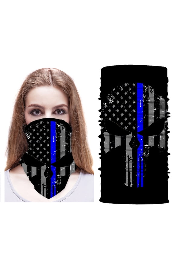 Multifunctional Headwear Face Mask Bandanas Headband Neck Gaiter, US Flag 4