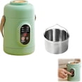 thumbnail image 1 of Multifunctional Health Pot - Portable Mini Electric Cooker with Ceramic Glaze Inner & Steamer, Small Slow Cooker with 12-Hour Reservation, for Porridge, Rice, Soup & Steaming (Green), 1 of 8