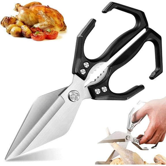 Multifunctional Heavy-Duty Kitchen Shears,High-Carbon Steel Culinary Scissors All Purpose for Food,Stainless Steel,Utility Poultry Shears Supplies,Cooking Accessories