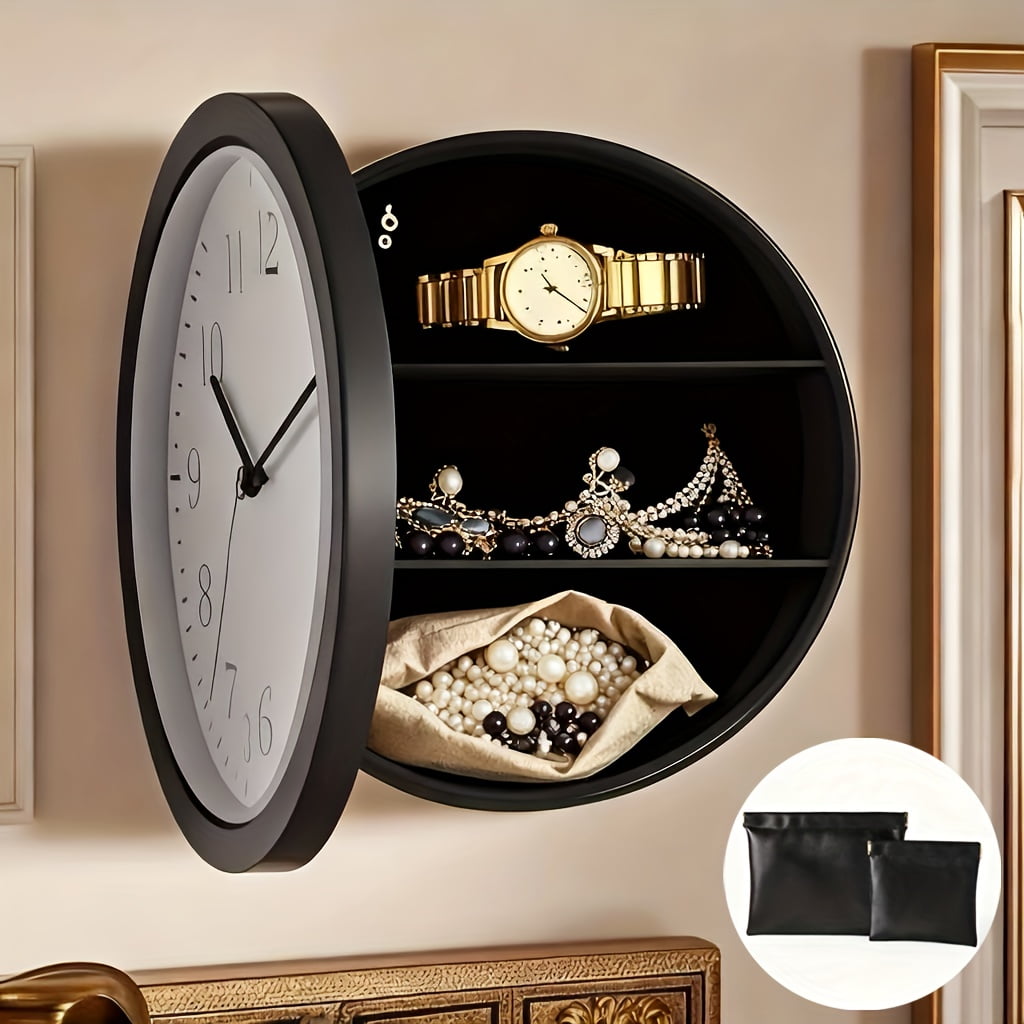 Multifunctional Hidden Wall Clock Safe with Combination Lock – Discreet ...
