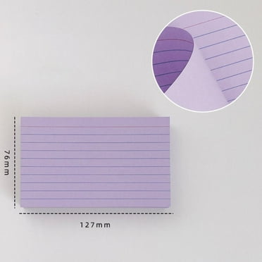 Multifunctional High Quality Students Horizontal Line Pocket Paper Colorful Memo Pads Learning Flashcards Index Cards Notepad PURPLE
