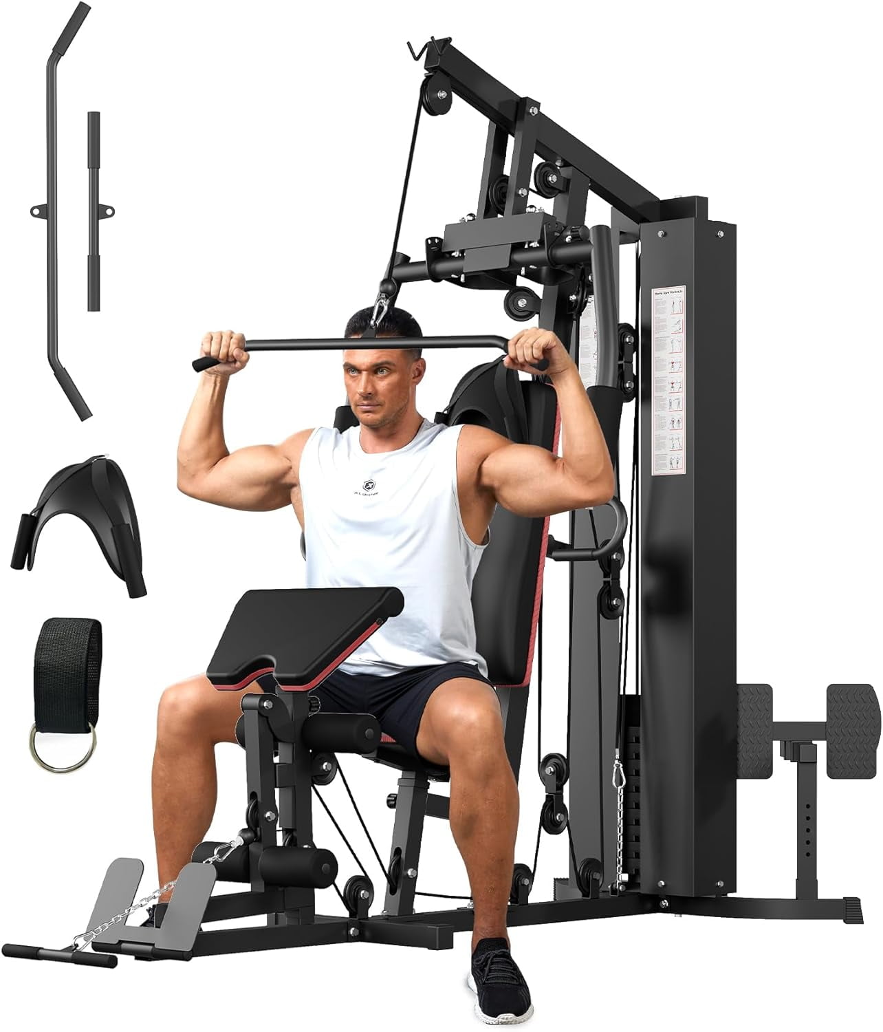 Multifunctional Home Gym Equipment, Home Gym Station with Pulley System ...