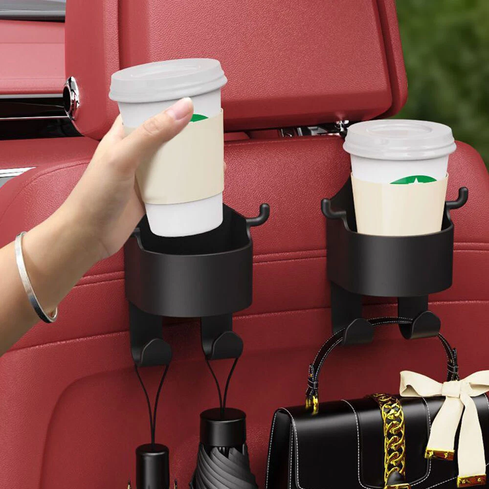 Multifunctional Hook For Car Seat Back, 2 In 1 Car Hook & Backseat Cup Holder Jq