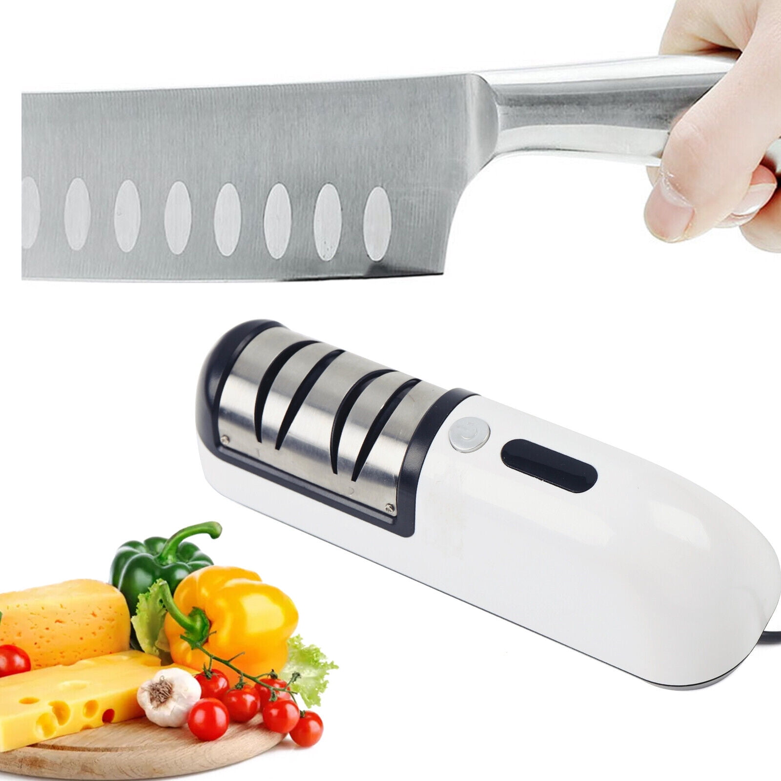 Multifunctional Household Kitchen Electric Knife Sharpener ABS Stainless Steel 1800mAh
