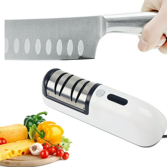 Multifunctional Household Kitchen Electric Knife Sharpener ABS Stainless Steel 1800mAh