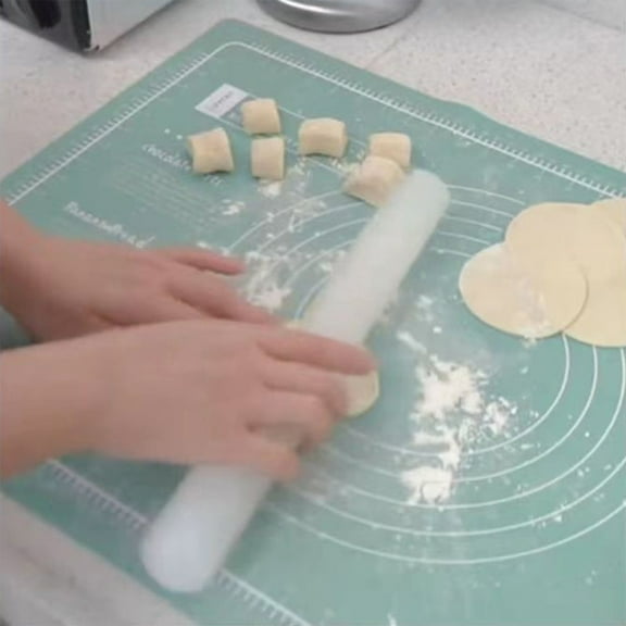 Multifunctional Household Rolling Pin - Kitchen Baking Tool for Rolling Dough & Dumpling Wrappers, Durable Rolling Pin, Easy to Clean & Store, Essential Baking Accessory for Kitchens, White, 13*1in