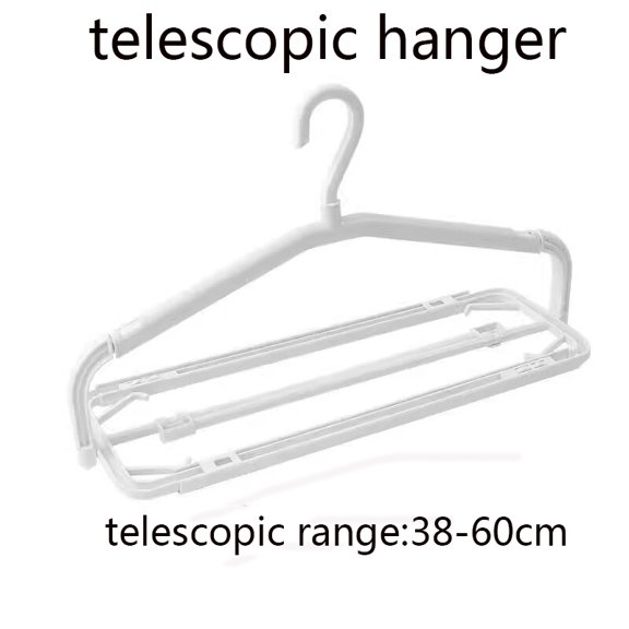 Multifunctional Household Telescopic Clothes hanger Rack for Balcony and Dormitory, Non-Slip for Drying Quilts and Bedsheets