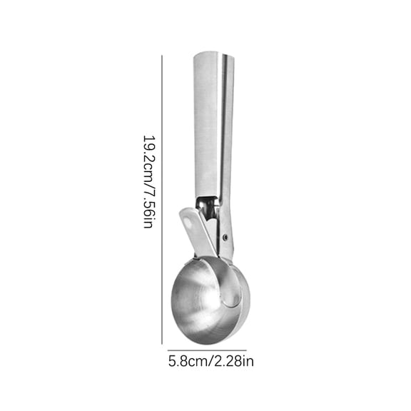 Multifunctional Ice Cream Scoops Stainless Steel Dual-Purpose Scoop Fruit Watermelon Spoon Ball Scoop Household Ice Cream Tools