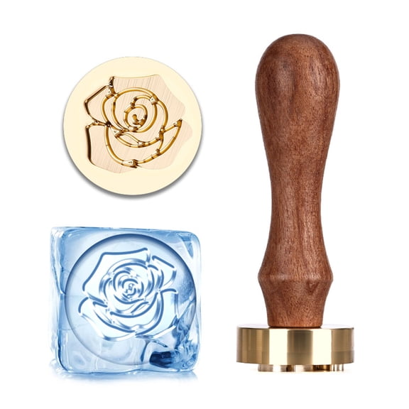 Multifunctional Ice Engraving Stamper Handle Ice Stamper For Embossing on Chocolate Candy Dessert Baking