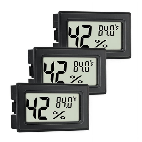 Multifunctional Indoor Digital Thermometer Hygrometer - 3 Pack, Humidity Meters Gauge w mj1165