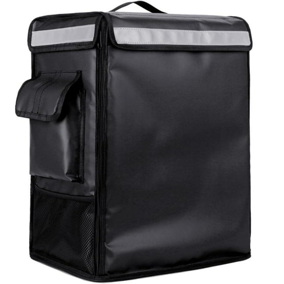 Multifunctional Insulated Delivery Bag For Hot/Cold Food - Suitable For Backpacks, Motorcycles, Pizza Shops, Restaurants & Takeout Services - Black