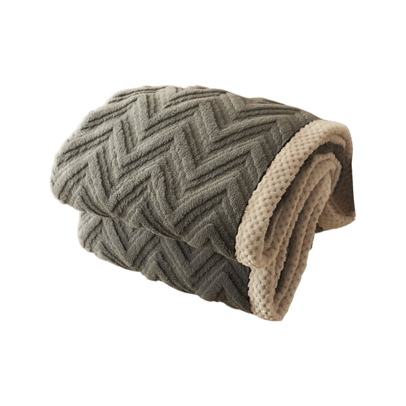 Multifunctional Jacquard Blanket Triple Layer Lightweight Quilt for Bed or Sofa Use with Double Sided Edging Design
