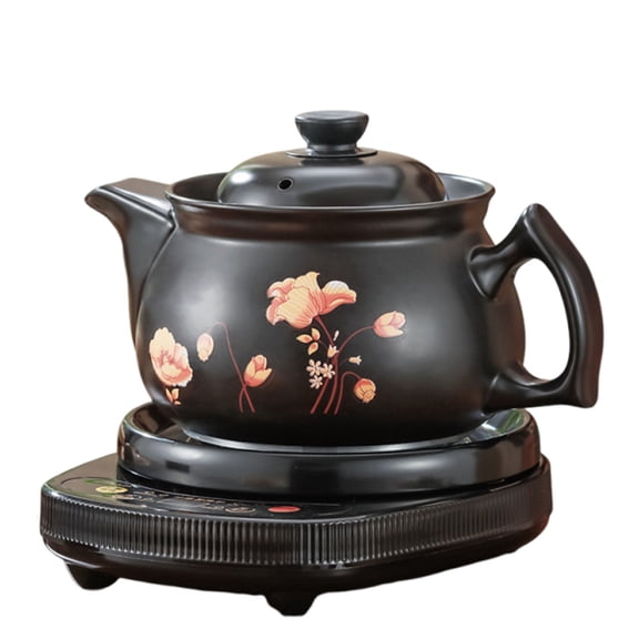 Multifunctional Kettle, Retro Decor Enameled Teakettle,Household Clay Pot Electric Hot Water Kettle Teapot Tea Maker for Home Use