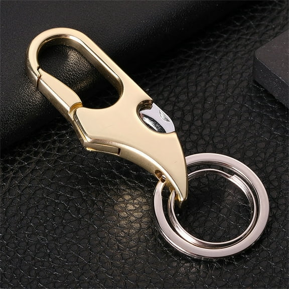 Multifunctional Key Ring with Bottle Opener, Folding Knife Tool and Carabiner Hook, Compact EDC Gear for Outdoor, Emergency, Camping Essentials, Portable Metal Keychain Organizer