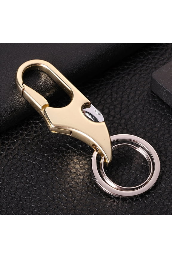 Multifunctional Key Ring with Bottle Opener, Folding Knife Tool and Carabiner Hook, Compact EDC Gear for Outdoor, Emergency, Camping Essentials, Portable Metal Keychain Organizer