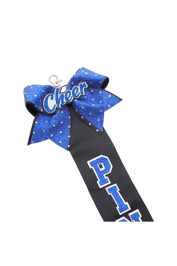 Multifunctional Keychain Featuring Cheerleader Bowknot Ribbon Ideal Bag Car Decor