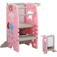 Multifunctional Kids Step Stool with Double Safety Rails Height