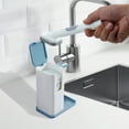 thumbnail image 1 of Multifunctional Kitchen Dishwand Brush with Heavy Duty Sponge Head, 2 Refill Pads, Soap Dispensing Handle, Non-Scratch Cleaning for Pots, Pans, Glassware, Blue, 1 of 9