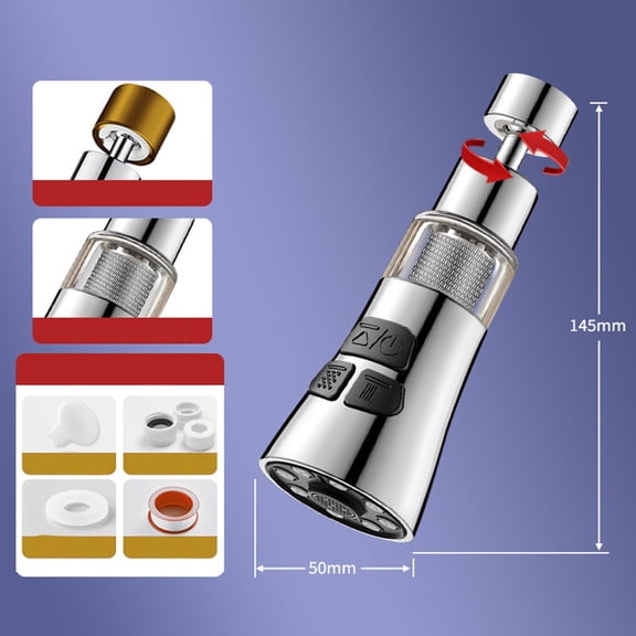Multifunctional Kitchen Head Kitchen Faucet Aerator Home Kitchen Use Enhanced Water Pressure Environmentally Friendly