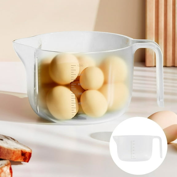 Multifunctional Kitchen Measuring Cup for Eggs Liquids and Dry Large Capacity Mixing and Washing Bowl